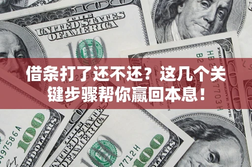 武汉借条打了还不还？这几个关键步骤帮你赢回本息！