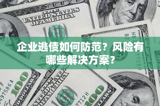武汉企业逃债如何防范？风险有哪些解决方案？
