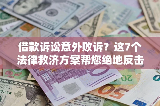 武汉借款诉讼意外败诉？这7个法律救济方案帮您绝地反击！