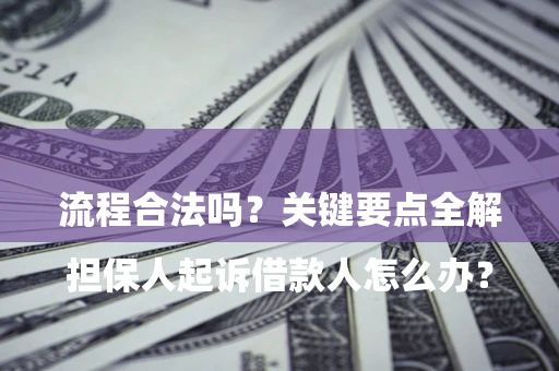 武汉

担保人起诉借款人怎么办？流程合法吗？关键要点全解析