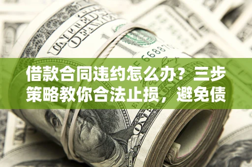 武汉借款合同违约怎么办？三步策略教你合法止损，避免债务危机升级