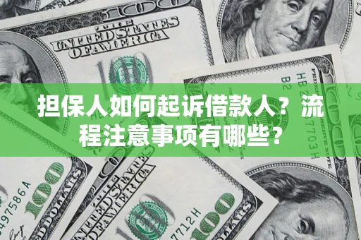 武汉担保人如何起诉借款人？流程注意事项有哪些？